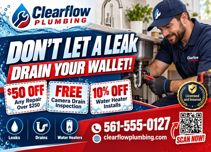 Plumbing postcard design