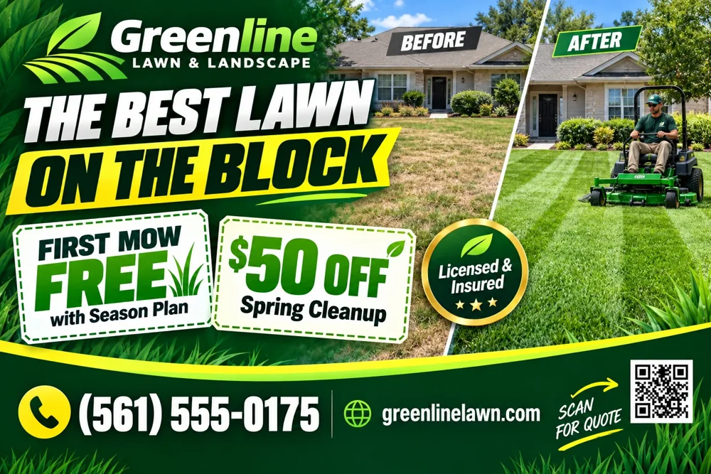 Lawn care postcard sample