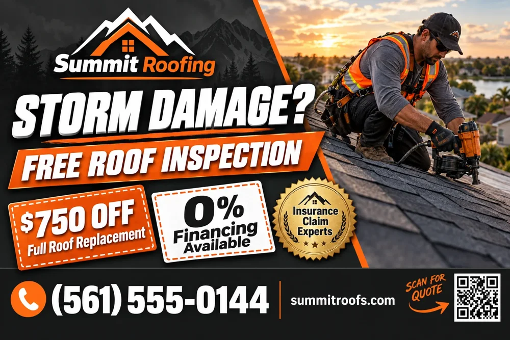 Roofing postcard sample